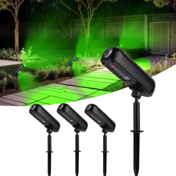 Solar Spotlights - Solar Uplights, Outdoor Solar LED Wall Light, IP65 Waterproof Green Pathway Garden Lights for Trees, Pathway, Yard and Landscape Decoration 2/4pcs