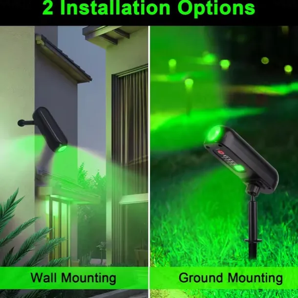 Solar Spotlights - Solar Uplights, Outdoor Solar LED Wall Light, IP65 Waterproof Green Pathway Garden Lights for Trees, Pathway, Yard and Landscape Decoration 2/4pcs