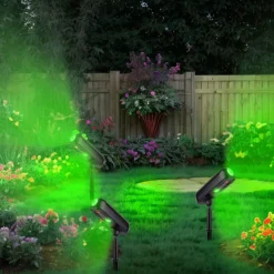 Solar Spotlights - Solar Uplights, Outdoor Solar LED Wall Light, IP65 Waterproof Green Pathway Garden Lights for Trees, Pathway, Yard and Landscape Decoration 2/4pcs