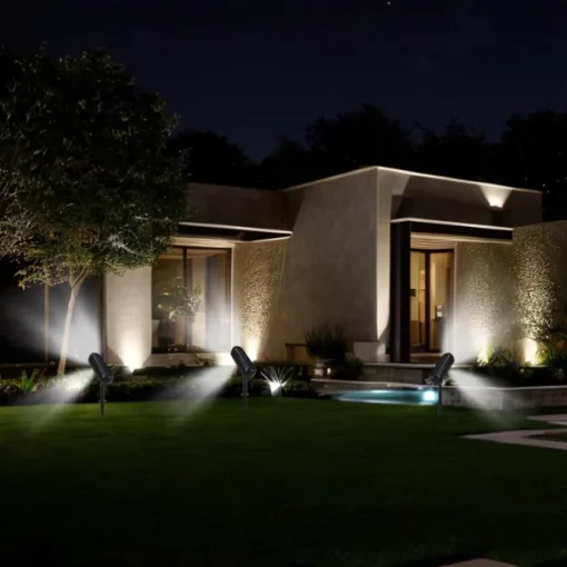 Solar Spotlights Outdoor Waterproof Adjustable LED Landscape Lights Auto ON/Off Waterproof Solar Lights for Trees Garden Pond Yard Pathway Patio(4pcs 2pcs 1PC)