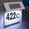 Solar Stainless Steel Address Sign Light – LED Outdoor Wall Light for Home, Garden, Street and Courtyard | Waterproof Solar Night Light 1pc