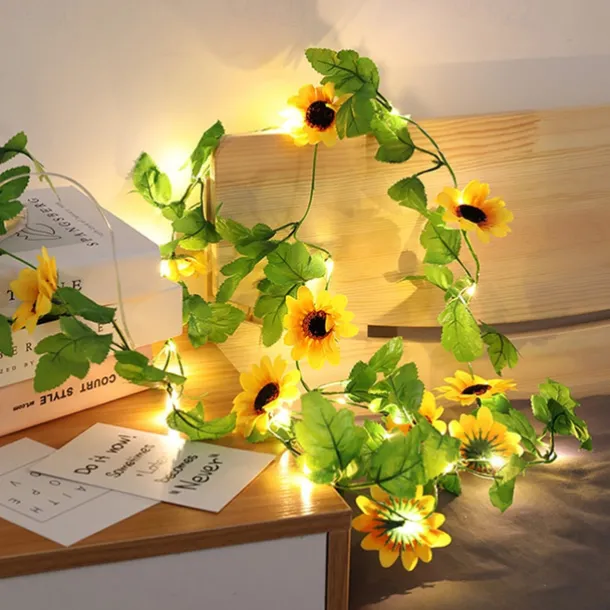 Solar Vine String Lights Ivy Lights LED Artificial Rattan Green Plant LED Solar String Light Outdoor Waterproof Led String Hanging Lights for Yard Fence Wall Hanging Wedding Decoration