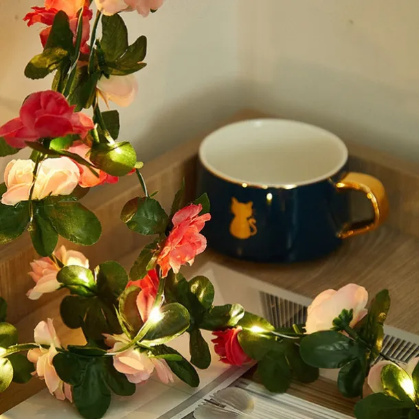 Solar Vine String Lights Ivy Lights LED Artificial Rattan Green Plant LED Solar String Light Outdoor Waterproof Led String Hanging Lights for Yard Fence Wall Hanging Wedding Decoration