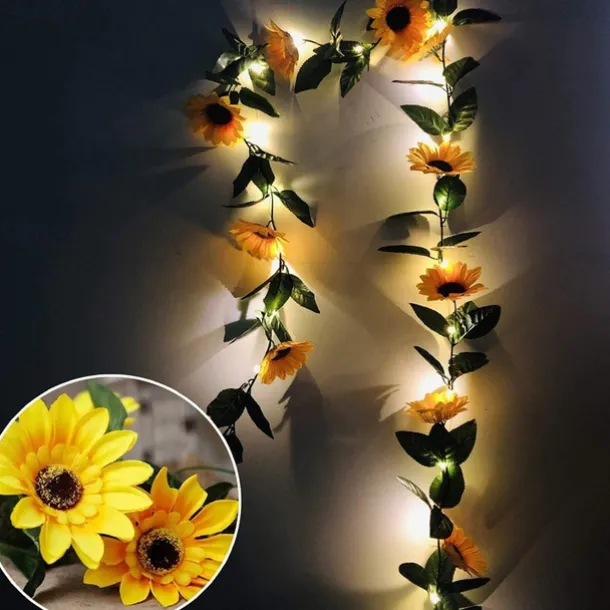 Solar Vine String Lights Ivy Lights LED Artificial Rattan Green Plant LED Solar String Light Outdoor Waterproof Led String Hanging Lights for Yard Fence Wall Hanging Wedding Decoration