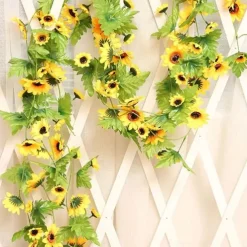 Solar Vine String Lights Ivy Lights LED Artificial Rattan Green Plant LED Solar String Light Outdoor Waterproof Led String Hanging Lights for Yard Fence Wall Hanging Wedding Decoration