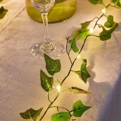 Solar Vine String Lights Ivy Lights LED Artificial Rattan Green Plant LED Solar String Light Outdoor Waterproof Led String Hanging Lights for Yard Fence Wall Hanging Wedding Decoration