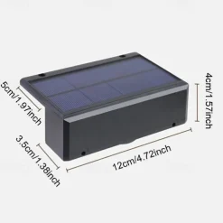 Solar Wall Wash Light RGB/Warm Lighting Outdoor Waterproof High Brightness Solar Wall Lamp Garden Yard Balcony Fence Garage Porch Wall Decoration 1/2/4pcs