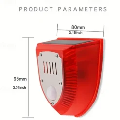 Solar-Powered Animal Repellent Alarm with Dog Barking, Gunfire Sound & SOS Light - Waterproof, Rechargeable for Home, Farm & Outdoor Use