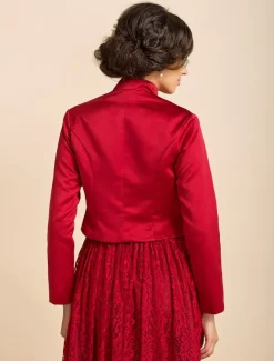 Solid Coats / Jackets Satin Wedding / Party Evening / Casual Wedding Guest Wraps / Bolero With Draping / Solid dress to impress