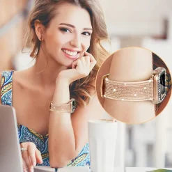 Solo Loop Compatible with Apple Watch band 38mm 40mm 41mm 42mm 44mm 45mm 49mm Glitter Adjustable Silicone Strap Replacement Wristband for iwatch Ultra 2 Series 9 8 7 SE 6 5 4 3 2 1