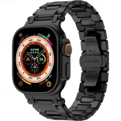 Solo Loop Compatible with Apple Watch band 42mm 44mm 45mm 49mm Metal Clasp Adjustable Stainless Steel Strap Replacement Wristband for iwatch Ultra 2 Series 9 8 7 SE 6 5 4 3 2 1
