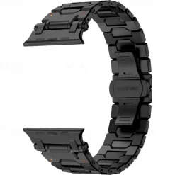 Solo Loop Compatible with Apple Watch band 42mm 44mm 45mm 49mm Metal Clasp Adjustable Stainless Steel Strap Replacement Wristband for iwatch Ultra 2 Series 9 8 7 SE 6 5 4 3 2 1