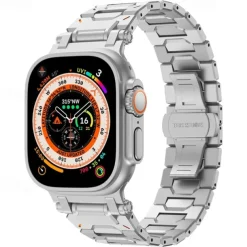 Solo Loop Compatible with Apple Watch band 42mm 44mm 45mm 49mm Metal Clasp Adjustable Stainless Steel Strap Replacement Wristband for iwatch Ultra 2 Series 9 8 7 SE 6 5 4 3 2 1