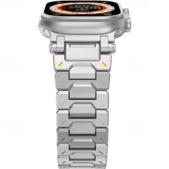 Solo Loop Compatible with Apple Watch band 42mm 44mm 45mm 49mm Metal Clasp Adjustable Stainless Steel Strap Replacement Wristband for iwatch Ultra 2 Series 9 8 7 SE 6 5 4 3 2 1