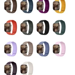 Solo Loop Compatible with Apple Watch band 38mm 40mm 41mm 42mm 44mm 45mm 49mm Magnetic Clasp Adjustable Silicone Strap Replacement Wristband for iwatch Ultra 2 Series 9 8 7 SE 6 5 4 3 2 1