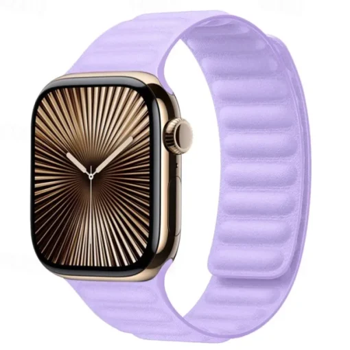 Solo Loop Compatible with Apple Watch band 38mm 40mm 41mm 42mm 44mm 45mm 49mm Magnetic Clasp Adjustable Silicone Strap Replacement Wristband for iwatch Ultra 2 Series 9 8 7 SE 6 5 4 3 2 1