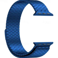 Solo Loop Compatible with Apple Watch band 38mm 40mm 41mm 42mm 44mm 45mm 49mm Magnetic Clasp Adjustable Stainless Steel Strap Replacement Wristband for iwatch Ultra 2 Series 9 8 7 SE 6 5 4 3 2 1