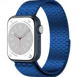 Solo Loop Compatible with Apple Watch band 38mm 40mm 41mm 42mm 44mm 45mm 49mm Magnetic Clasp Adjustable Stainless Steel Strap Replacement Wristband for iwatch Ultra 2 Series 9 8 7 SE 6 5 4 3 2 1