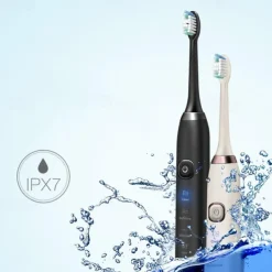 Sonic Electric Toothbrush Wireless Charging 5 Brushing Modes With Travel Box Brush Head Dust Cover 3 Replacement Soft Bristle Brush Heads