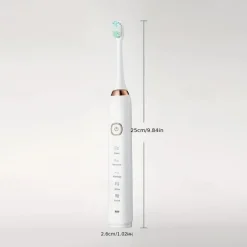 Sonic Electric Toothbrush Wireless Charging 5 Brushing Modes With Travel Box Brush Head Dust Cover 3 Replacement Soft Bristle Brush Heads