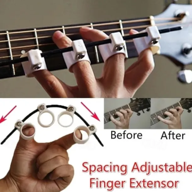 Spacing Adjustable Finger Extensor Guitar Trainer For Beginner Finger Expansion Finger Extend Trainer Finger Power Trainer For Piano Learner Saxophone Learner Ukulele Beginner