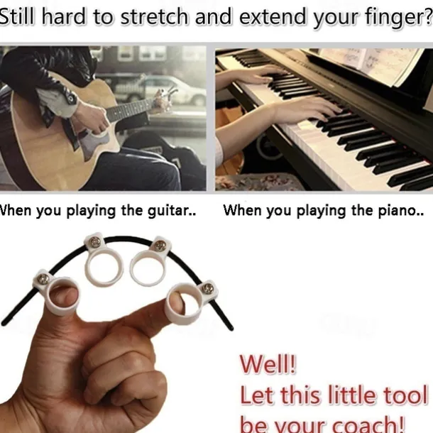 Spacing Adjustable Finger Extensor Guitar Trainer For Beginner Finger Expansion Finger Extend Trainer Finger Power Trainer For Piano Learner Saxophone Learner Ukulele Beginner