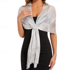 Sparkling Metallic Shawls and Wraps for Evening Party/Wedding/Formal Dresses