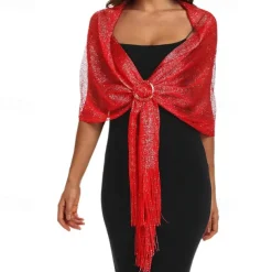 Sparkling Metallic Shawls and Wraps for Evening Party/Wedding/Formal Dresses