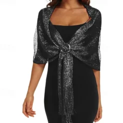 Sparkling Metallic Shawls and Wraps for Evening Party/Wedding/Formal Dresses