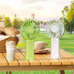 3-Speed Portable Cooling Fan – USB Rechargeable Handheld Electric Fan with 1200mAh Battery for Personal Use