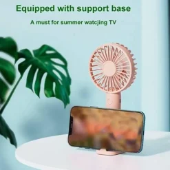 3-Speed Portable Handheld Mini Fan – USB Rechargeable Personal Fan with 1200mAh Battery for Indoor and Outdoor Use