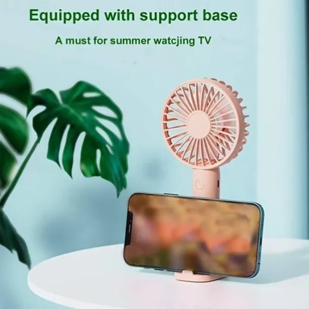 3-Speed Portable Handheld Mini Fan – USB Rechargeable Personal Fan with 1200mAh Battery for Indoor and Outdoor Use