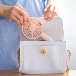 3-Speed Portable Handheld Mini Fan – USB Rechargeable Personal Fan with 1200mAh Battery for Indoor and Outdoor Use