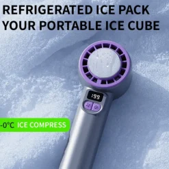 199-Speed Portable TEC Refrigeration Fan – Ultra-High Wind Speed, Low Noise, Compact Handheld Design