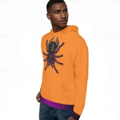 Spider Hoodie Pullover Halloween 3D Front Pocket Graphic Kings Day For Couple's Men's Women's Adults' Halloween Carnival Masquerade 3D Print Party Casual Daily