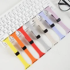 Sport Band Compatible with Apple Watch band 38mm 40mm 41mm 42mm 44mm 45mm 49mm Elastic Rugged Magnetic Clasp Silicone Strap Replacement Wristband for iwatch Ultra 2 Series 9 8 7 SE 6 5 4 3 2 1