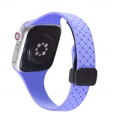 Sport Band Compatible with Apple Watch band 38mm 40mm 41mm 42mm 44mm 45mm 49mm Elastic Rugged Magnetic Clasp Silicone Strap Replacement Wristband for iwatch Ultra 2 Series 9 8 7 SE 6 5 4 3 2 1