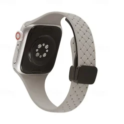 Sport Band Compatible with Apple Watch band 38mm 40mm 41mm 42mm 44mm 45mm 49mm Elastic Rugged Magnetic Clasp Silicone Strap Replacement Wristband for iwatch Ultra 2 Series 9 8 7 SE 6 5 4 3 2 1