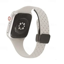 Sport Band Compatible with Apple Watch band 38mm 40mm 41mm 42mm 44mm 45mm 49mm Elastic Rugged Magnetic Clasp Silicone Strap Replacement Wristband for iwatch Ultra 2 Series 9 8 7 SE 6 5 4 3 2 1