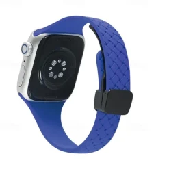 Sport Band Compatible with Apple Watch band 38mm 40mm 41mm 42mm 44mm 45mm 49mm Elastic Rugged Magnetic Clasp Silicone Strap Replacement Wristband for iwatch Ultra 2 Series 9 8 7 SE 6 5 4 3 2 1