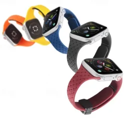 Sport Band Compatible with Apple Watch band 38mm 40mm 41mm 42mm 44mm 45mm 49mm Elastic Rugged Magnetic Clasp Silicone Strap Replacement Wristband for iwatch Ultra 2 Series 9 8 7 SE 6 5 4 3 2 1