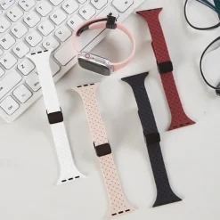 Sport Band Compatible with Apple Watch band 38mm 40mm 41mm 42mm 44mm 45mm 49mm Elastic Rugged Magnetic Clasp Silicone Strap Replacement Wristband for iwatch Ultra 2 Series 9 8 7 SE 6 5 4 3 2 1