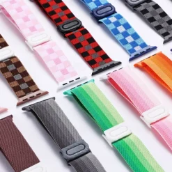 Sport Band Compatible with Apple Watch band 38mm 40mm 41mm 42mm 44mm 45mm 49mm Elastic Adjustable Nylon Strap Replacement Wristband for iwatch Ultra 2 Series 9 8 7 SE 6 5 4 3 2 1