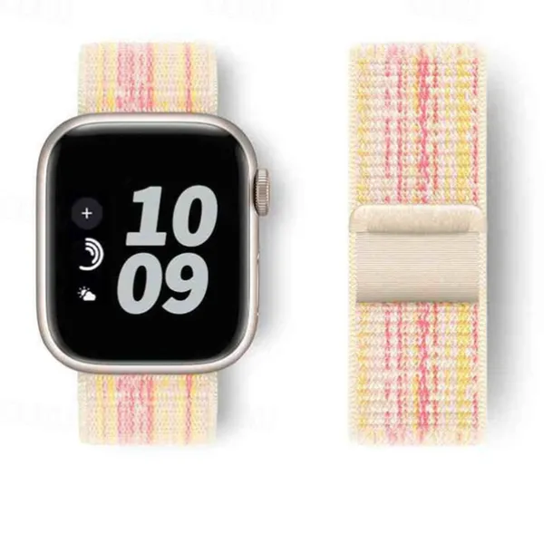 Sport Band Compatible with Apple Watch band 38mm 40mm 41mm 42mm 44mm 45mm 49mm Adjustable Fabric Strap Replacement Wristband for iwatch Ultra 2 Series 9 8 7 SE 6 5 4 3 2 1