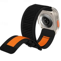 Sport Band Compatible with Apple Watch band 38mm 40mm 41mm 42mm 44mm 45mm 49mm Multilayer Elastic Rugged Nylon Strap Replacement Wristband for iwatch Ultra 2 Series 9 8 7 SE 6 5 4 3 2 1