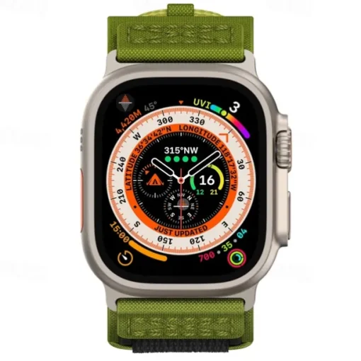 Sport Band Compatible with Apple Watch band 38mm 40mm 41mm 42mm 44mm 45mm 49mm Multilayer Elastic Rugged Nylon Strap Replacement Wristband for iwatch Ultra 2 Series 9 8 7 SE 6 5 4 3 2 1
