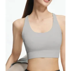 Sports Bra Hollow Mesh Back Sports Bra Fitness Yoga Vest Shockproof Yoga Bra Without Steel Ring