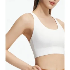 Sports Bra Hollow Mesh Back Sports Bra Fitness Yoga Vest Shockproof Yoga Bra Without Steel Ring