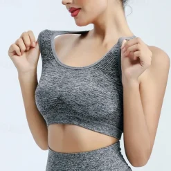 Sports Bra Hollow Mesh Back Sports Bra Fitness Yoga Vest Shockproof Yoga Bra Without Steel Ring