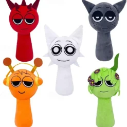 Sprunki Plush Sprunky Wenda and Gray Plushies Sprunk Soft and Funs Stuffed Toys Dolls for Fans and Friends Birthday(RANDOM STYLE)